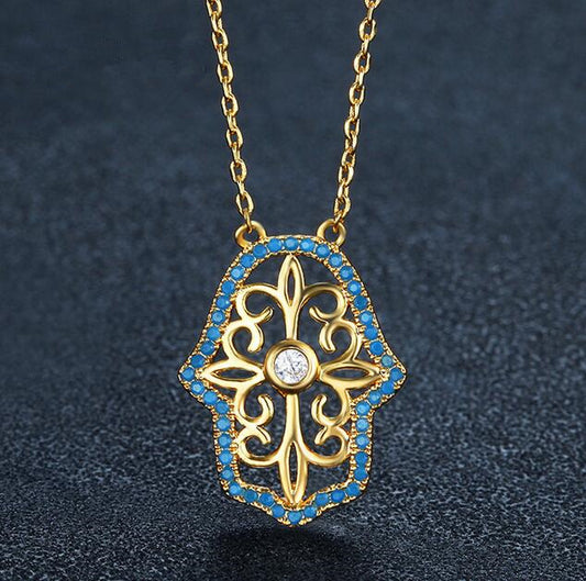 Vintage Rhinestone Alloy Necklace