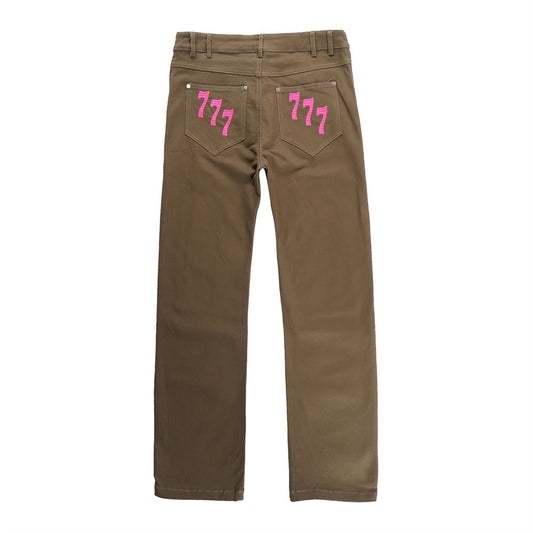 Embroidered Jeans with High Street Design for Men