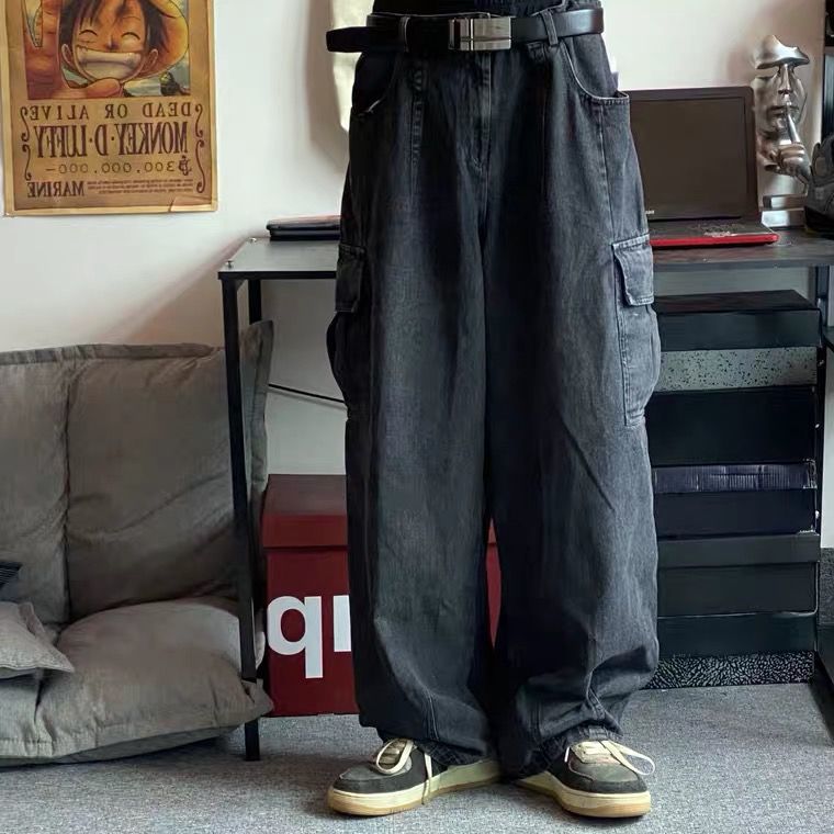 Vintage Loose Wide Leg Jeans for Men